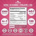 Zazzee Naturals, Myo + D-Chiro Inositol, Folate & Vitamin D3, 40:1 Ratio, 120 Vegan Capsules харагдац 2