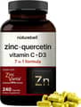 Naturebell, Zinc, Quercetin, Vitamin C & D3, 7-in-1 Formula, Quercetin 1,000 mg, D3 5,000 IU, 240 Capsules харагдац 1
