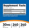 Nutricost, Zinc Picolinate, 30 mg, 240 Capsules харагдац 2