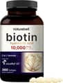 Naturebell, Biotin & Hyaluronic Acid, 10,000 mcg Biotin, 25 mg Hyaluronic Acid, 360 Coconut Oil Softgels харагдац 1
