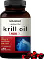 Antarctic Krill Oil 1,000 MG Per Serving High Concentration Omega-3 Extra Strength EPA / DHA With Astaxanthin 240 Softgels харагдац 1