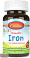 Carlson, Kid's Chewable Iron, Natural Strawberry Flavor, 15 mg, 60 Tablets харагдац 1