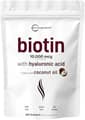 Micro Ingredients, Biotin with Hyaluronic Acid, 10,000 mcg, 365 Virgin Coconut Oil Softgels харагдац 5