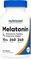 Nutricost, Melatonin, 10 mg, 240 Vegetarian Capsules харагдац 3