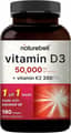Naturebell, Vitamin D3 with K2, 50,000 IU, 180 Softgels харагдац 1
