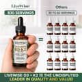 Live Wise Naturals, Vitamin D3 K2 Drops, D3 1,208 IU, K2 25 mcg, 930 Drops харагдац 4
