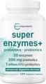 Micro Ingredients Super Enzymes with Prebiotics & Probiotics 240 Veggie Capsules 20 Enzymes, 200mg Prebiotics, 1 Billion CFU Probiotics 240 Veggie Capsules харагдац 1