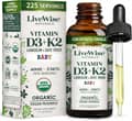 LiveWise Naturals, Vitamin D3+K2 Baby, 400 IU D3, 5 mcg K2 харагдац 1