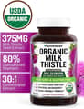 FarmHaven USDA Organic Milk Thistle 30:1 Extract, 80% Silymarin, 375mg, 120 Vegan Capsules харагдац 4
