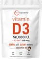 Micro Ingredients, Vitamin D3 & K2 MK-7, D3 50,000 IU, K2 MK-7 200 mcg, 240 Softgels харагдац 1