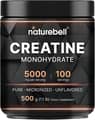 Naturebell Creatine Monohydrate Powder 500g Micronized Unflavored 5,000mg Creatine Per Serving 500g харагдац 1