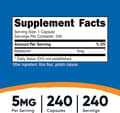 Nutricost, Melatonin, 5 mg, 240 Capsules харагдац 3