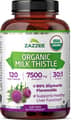 USDA Organic Milk Thistle 30:1 Extract, 80% Silymarin, 120 Vegan Capsules, 4 Month Supply, Certified Kosher, High Potency Liver & Antioxidant Support, Silybum Marianum, Non-GMO, Made in the USA харагдац 2