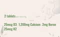 Calcium 1,200 MG Per Serving With Vitamin D3+k2 & Boron 300 Tablets харагдац 5