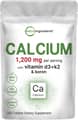 Calcium 1,200 MG Per Serving With Vitamin D3+k2 & Boron 300 Tablets харагдац 1