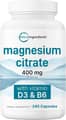 Micro Ingredients, Magnesium Citrate with D3 & B6, 400 mg, 240 Capsules харагдац 1