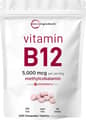 Micro Ingredients, Vitamin B12 Methylcobalamin, Natural Strawberry Flavor, 2,500 mcg, 240 Chewable Tablets харагдац 1
