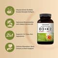 Naturebell Naturebell, D3 + K2, 10,000 IU D3 & 200 mcg K2, 240 Softgels D3 10,000 IU + K2 200 mcg 240 Softgels харагдац 8