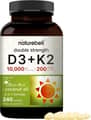 Naturebell Naturebell, D3 + K2, 10,000 IU D3 & 200 mcg K2, 240 Softgels D3 10,000 IU + K2 200 mcg 240 Softgels харагдац 2