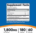 Glucomannan Konjac Root Extract 1,800mg Per Serving 180 Capsules 60 Servings харагдац 2