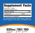 Nutricost, L-Ornithine HCl, 500 mg, 180 Capsules харагдац 2