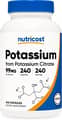 Nutricost, Potassium, from Potassium Citrate, 99 mg, 240 Capsules харагдац 1