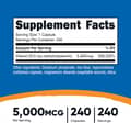 Vitamin B12 Methylcobalamin 5,000mcg 240 Capsules 240 Servings харагдац 2