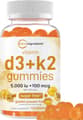 Vitamin D3+k2 Gummies 5,000 IU + 100 MCG Sugar Free Golden Passion Fruit 120 Gummies харагдац 1