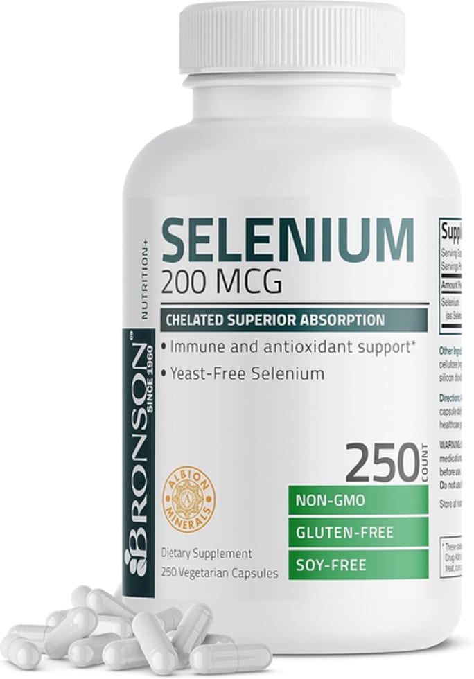 Selenium 200 MCG Chelated Superior Absorption 250 Vegetarian Capsules