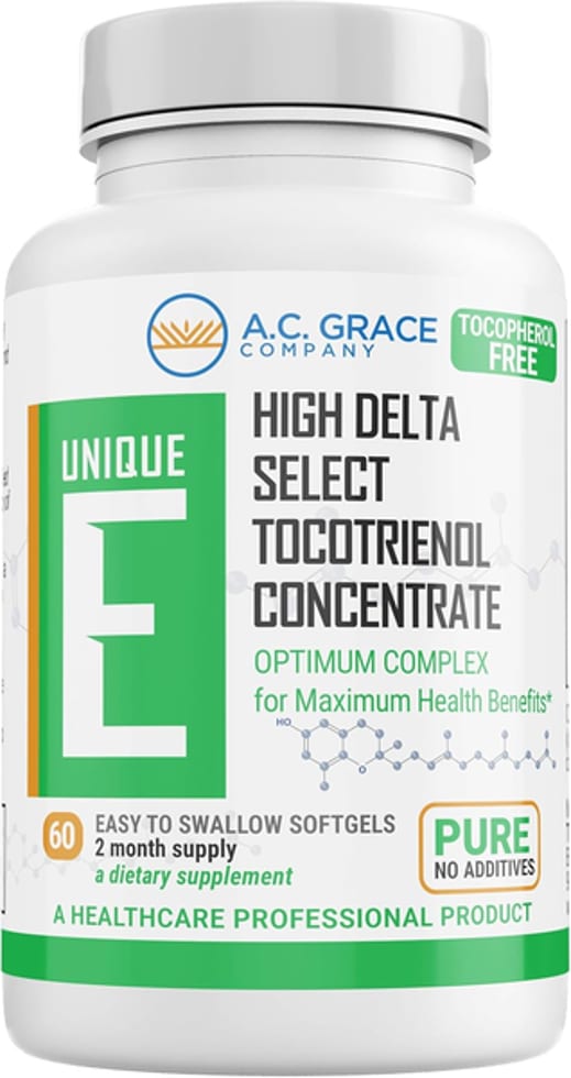 A.C. Grace Company, Unique E High Delta Select Tocotrienol Concentrate, 125 mg, 60 Softgels
