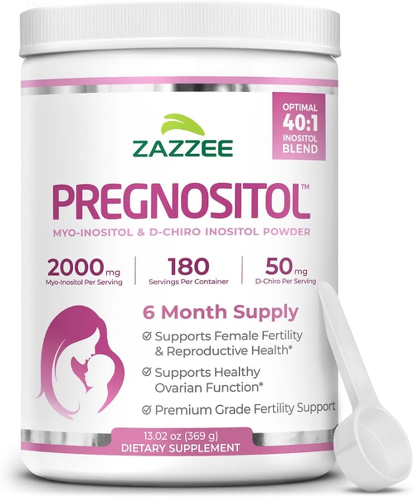 Pregnositol Myo-Inositol & D-Chiro Inositol Powder, 183 Servings, 13.8 Oz (392 G), 6 Month Supply, Optimal 40:1 Blend