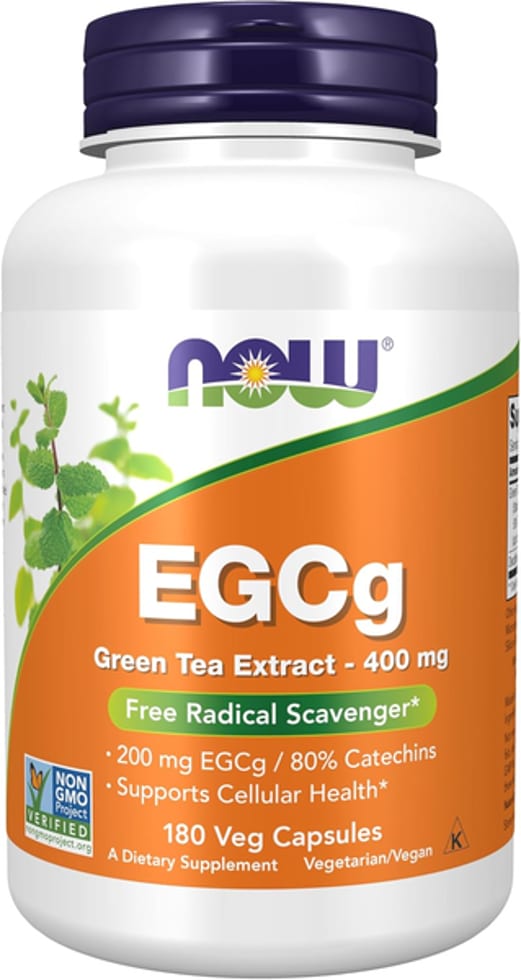 Egcg Green Tea Extract - 400 Mg, 180 Veg Capsules, Free Radical Scavenger, 200 MG Egcg / 80% Catechins, Supports Cellular Health