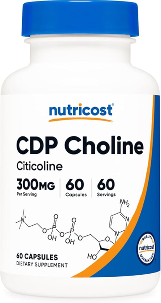 Nutricost, CDP Choline Citicoline, 300 mg, 60 Vegetarian Capsules