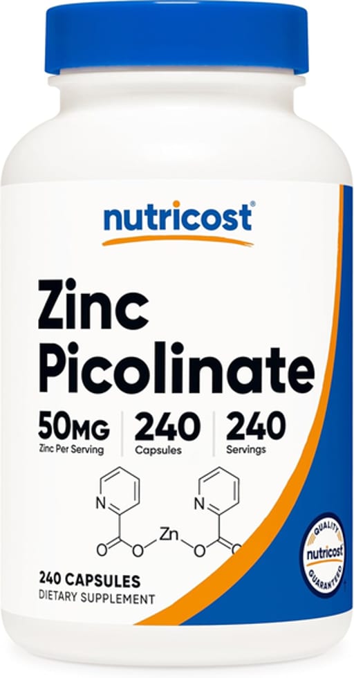 Nutricost, Zinc Picolinate, 50 mg, 240 Vegetarian Capsules