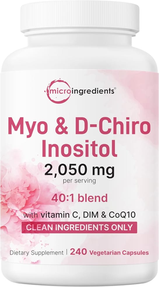 Micro Ingredients, Myo & D-Chiro Inositol with Vitamin C, DIM & CoQ10, 2,050 mg, 240 Veggie Capsules