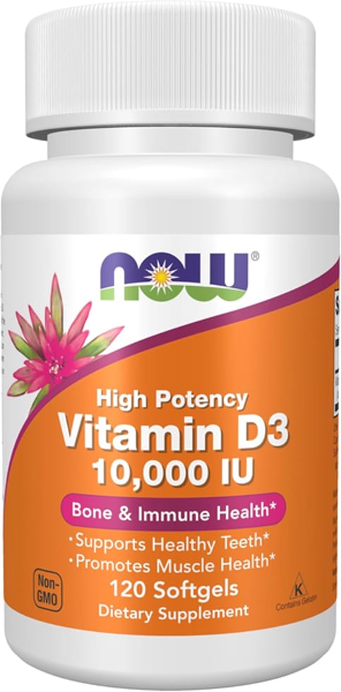 High Potency Vitamin D-3 10,000 IU Bone & Immune Health 240 Softgels Dietary Supplement
