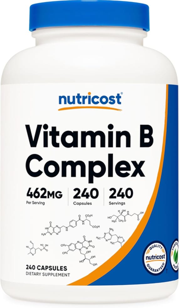 Nutricost, Vitamin B Complex, 462 mg, 240 Capsules