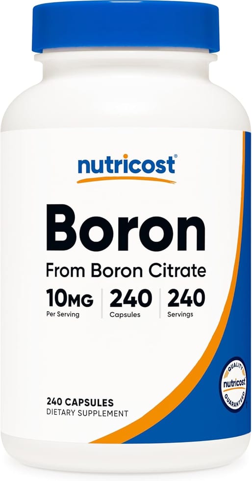 Nutricost, Boron From Boron Citrate, 10 mg, 240 Capsules