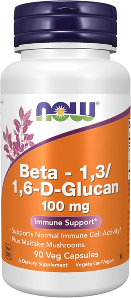 NOW Foods, Beta 1,3/1,6- D-Glucan with Maitake Mushrooms, 100 mg, 90 Veg Capsules