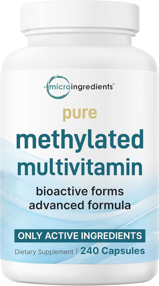 Micro Ingredients pure methylated multivitamin bioactive forms advanced formula 240 Capsules