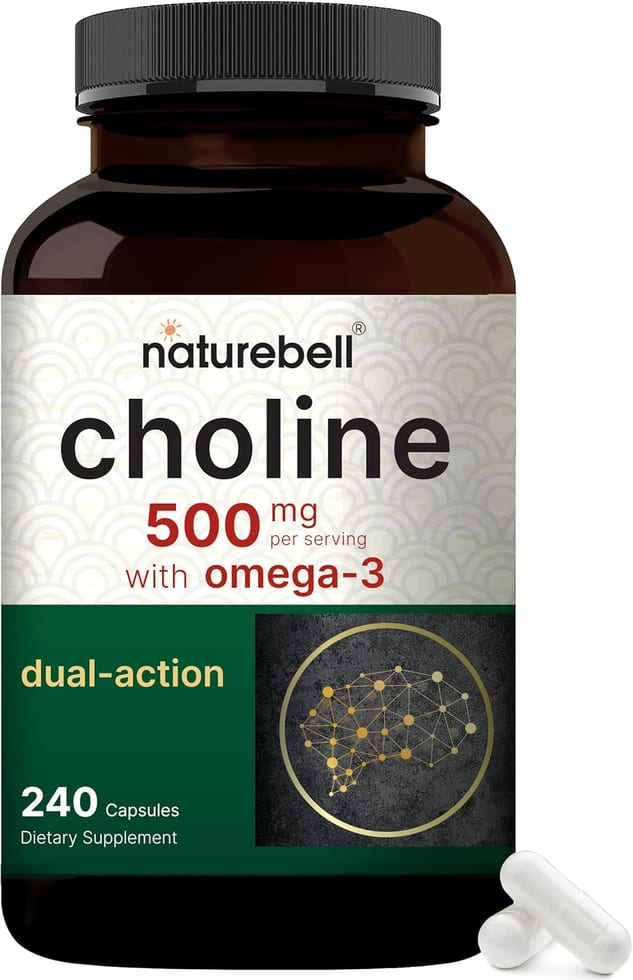 Naturebell choline with omega-3 500 mg, 240 Capsules