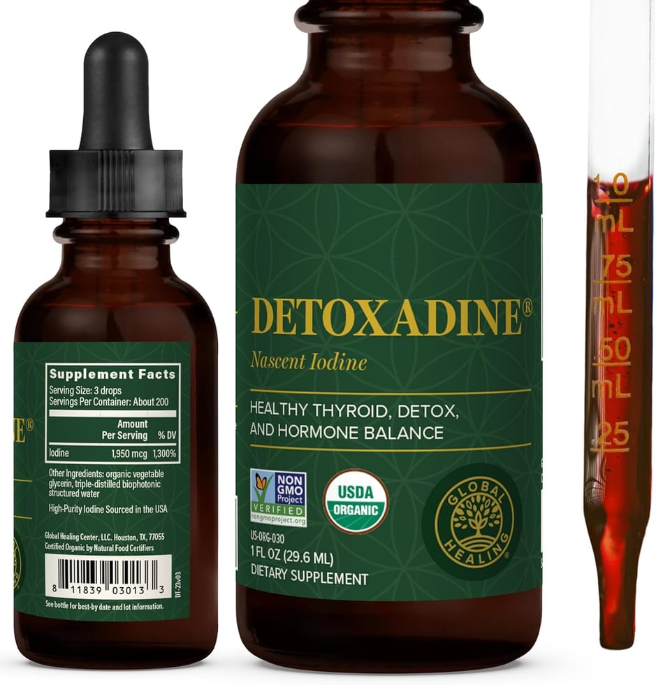 Global Healing Detoxadine Nascent Iodine 1 fl oz (29.6 ml)
