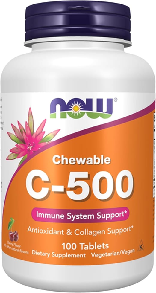 NOW Foods, Vitamin C-500, Cherry Flavor, 100 Chewable Lozenges