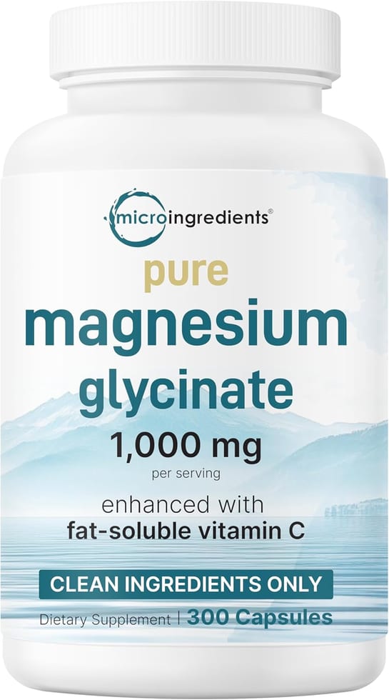 Micro Ingredients Micro Ingredients, Magnesium Glycinate, 1,000 mg, 300 Capsules 1000mg 300 Capsules