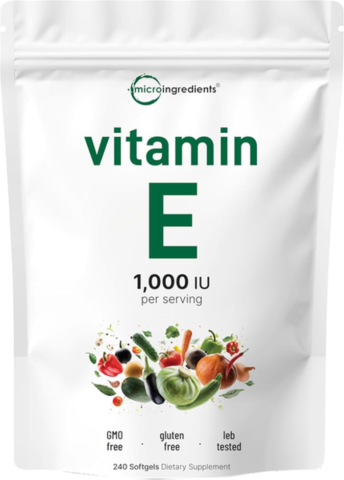Micro Ingredients, Vitamin E, 1,000 IU, 240 Softgels