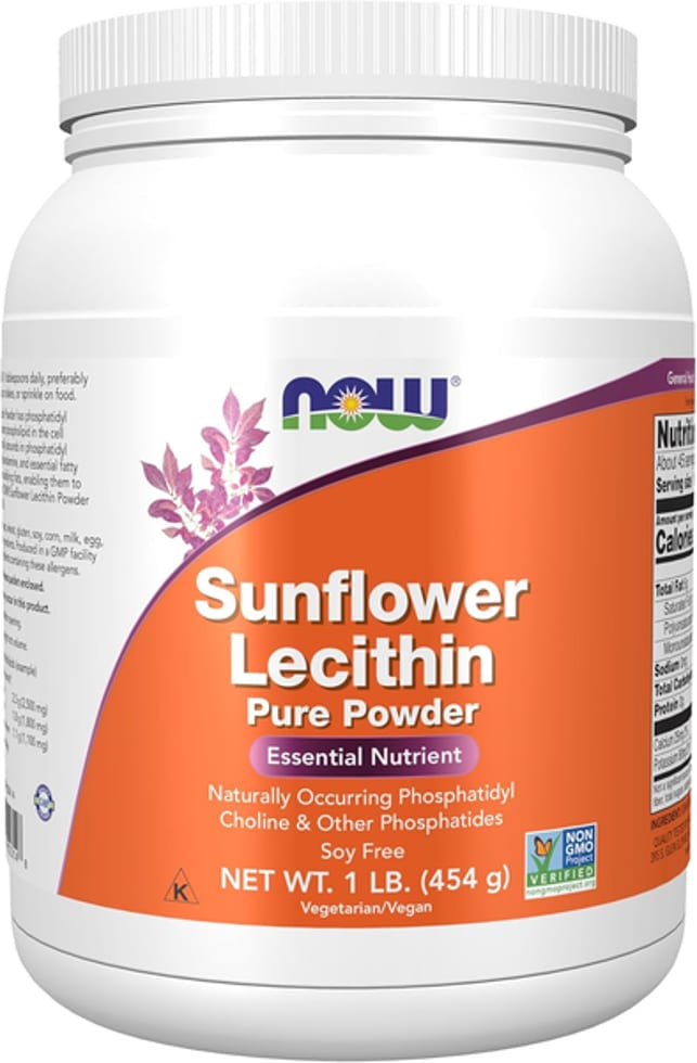 NOW Foods Sunflower Lecithin Pure Powder 1 lb (454 g)