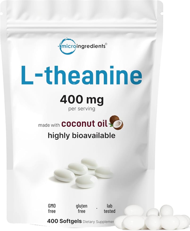 Micro Ingredients, L-Theanine, 400 mg, 400 Softgels