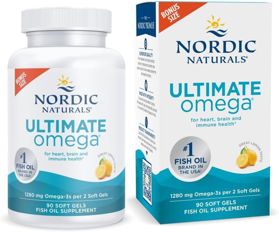Nordic Naturals Ultimate Omega Lemon 1,280 mg 90 Soft Gels