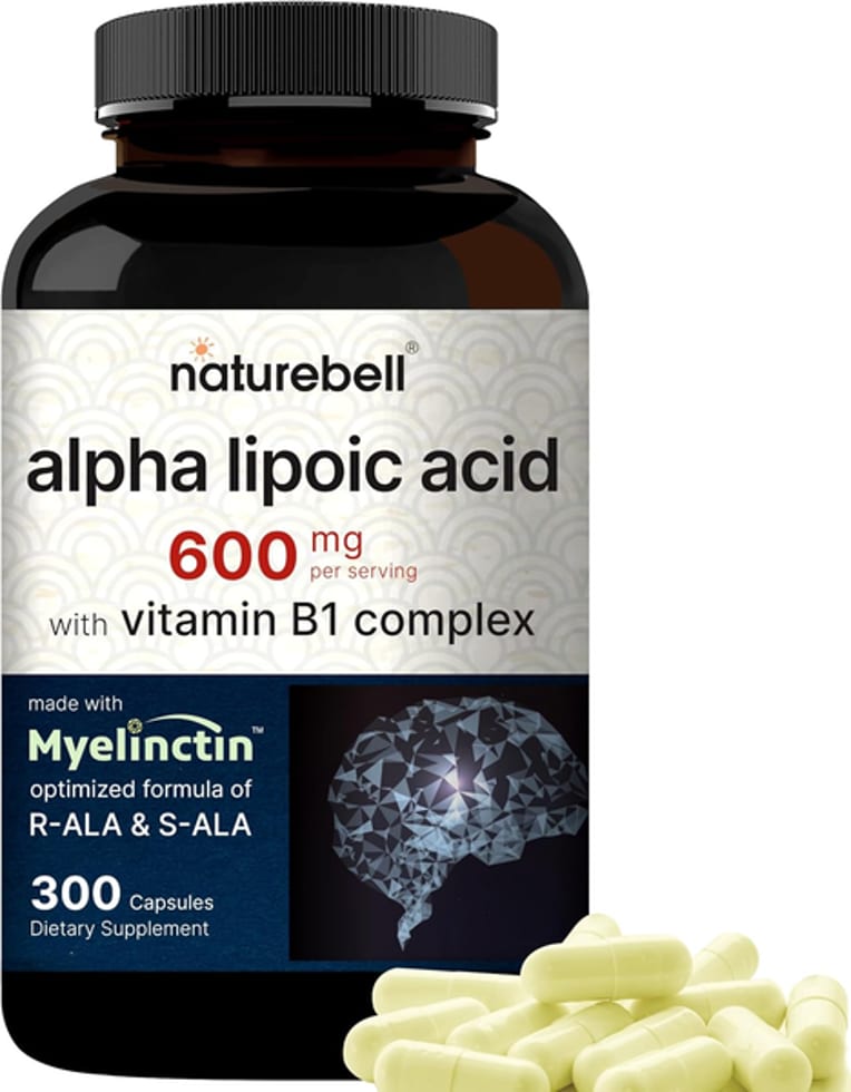 Naturebell, Alpha Lipoic Acid Complex, 600 mg, 300 Capsules