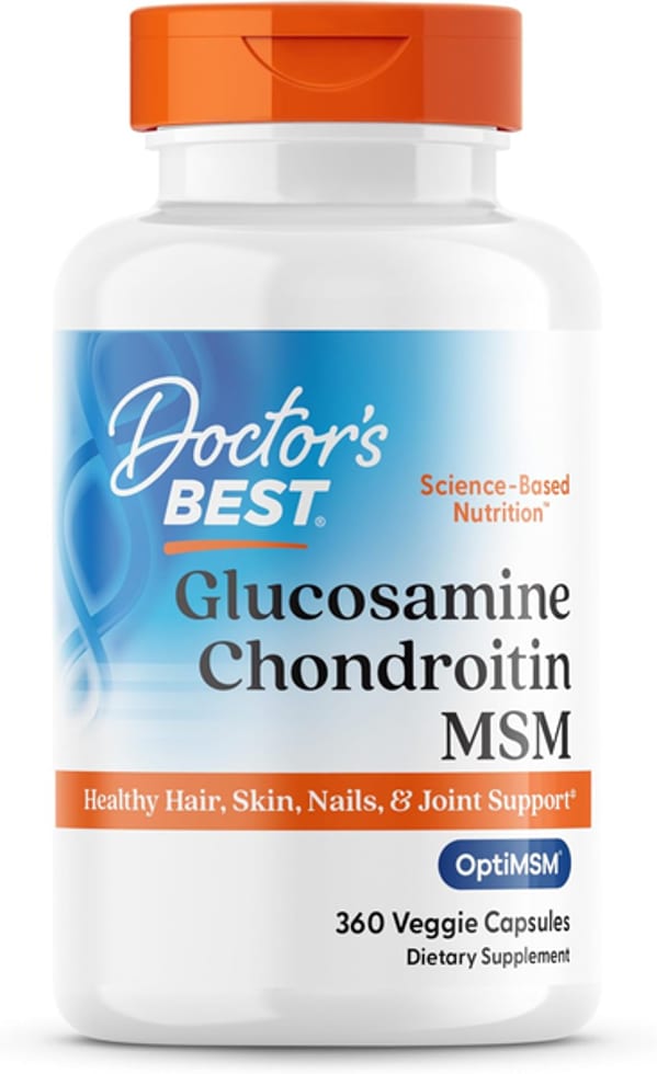 Doctor S Best Glucosamine Chondroitin MSM with OptiMSM Capsules Глюкозамин 1500мг, Хондроитин 1200мг, MSM 1000мг 360 Капсул